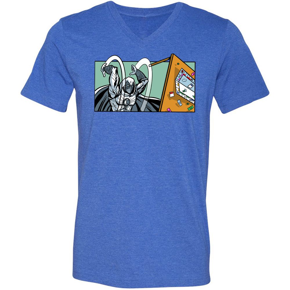 Unisex V-Neck T-Shirt - DVF36SGS - Heather True Royal - 14