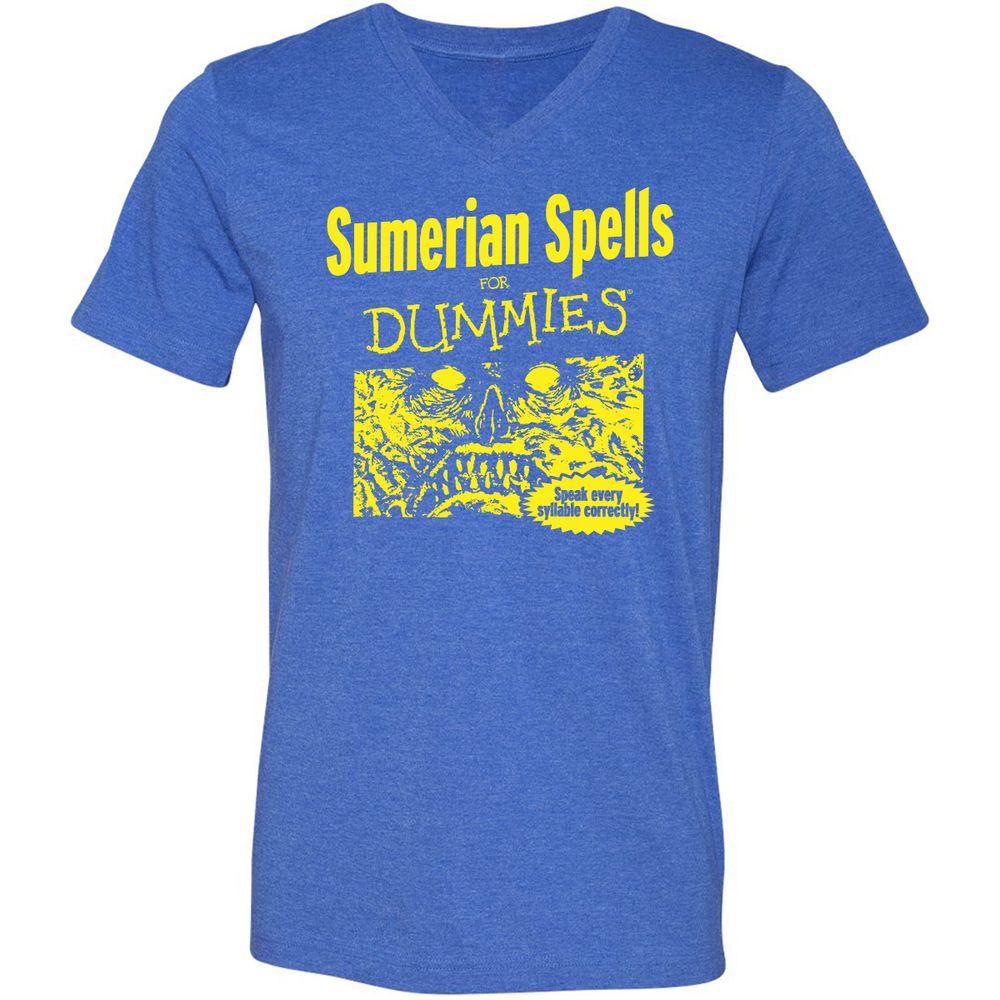 Unisex V-Neck T-Shirt - HQ4F99BC - Heather True Royal - 14