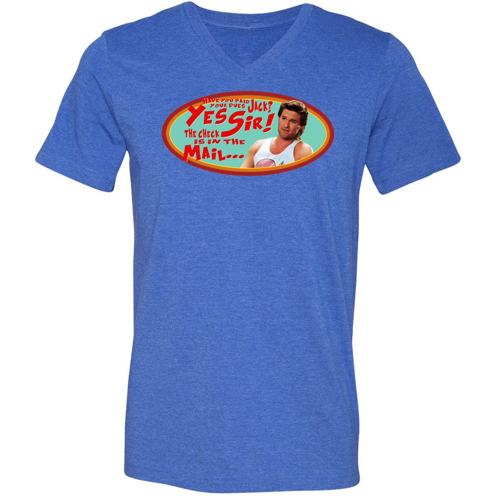 Unisex V-Neck T-Shirt - HZVFGSY8 - Heather True Royal - 14
