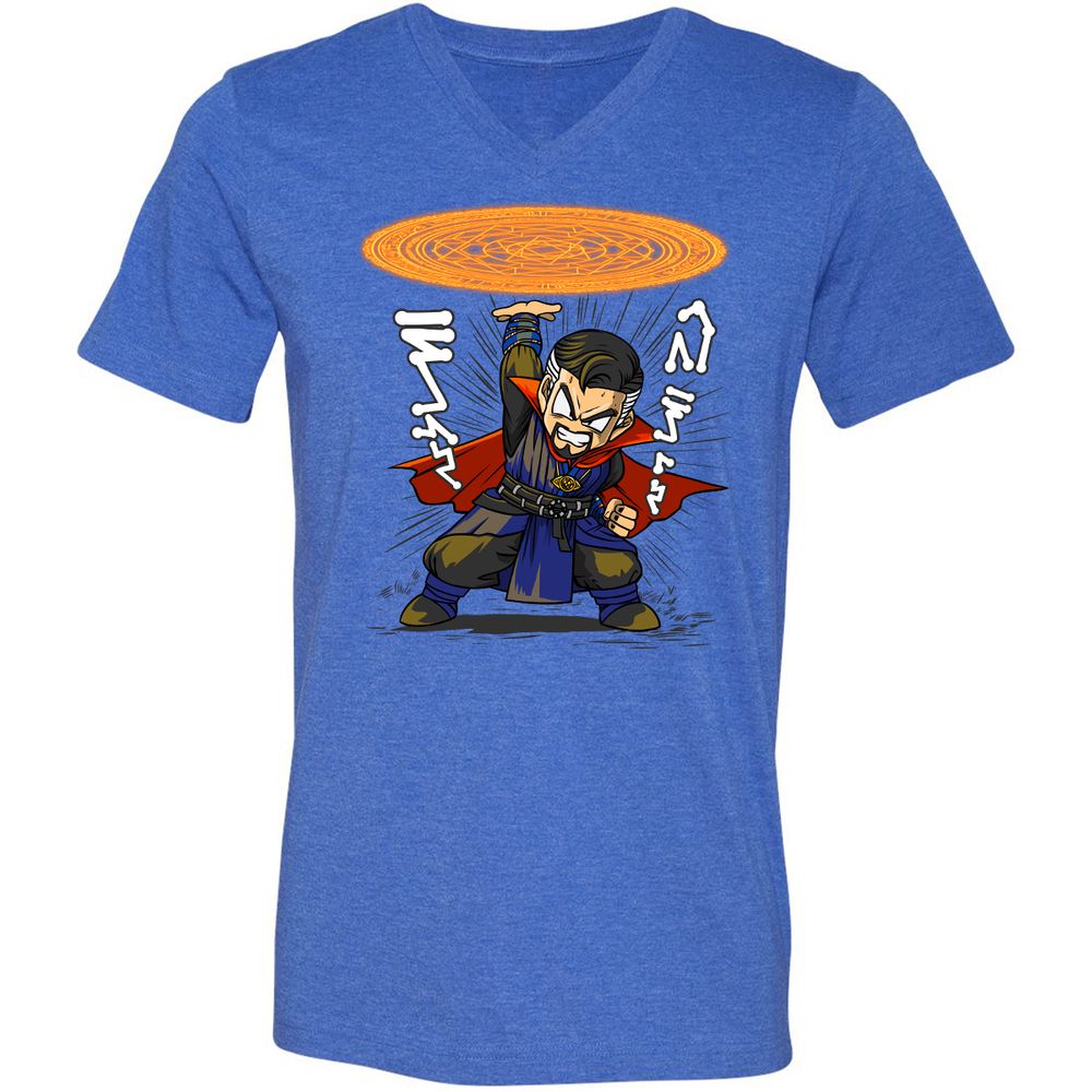 Unisex V-Neck T-Shirt - DJU65KW1 - Heather True Royal - 14