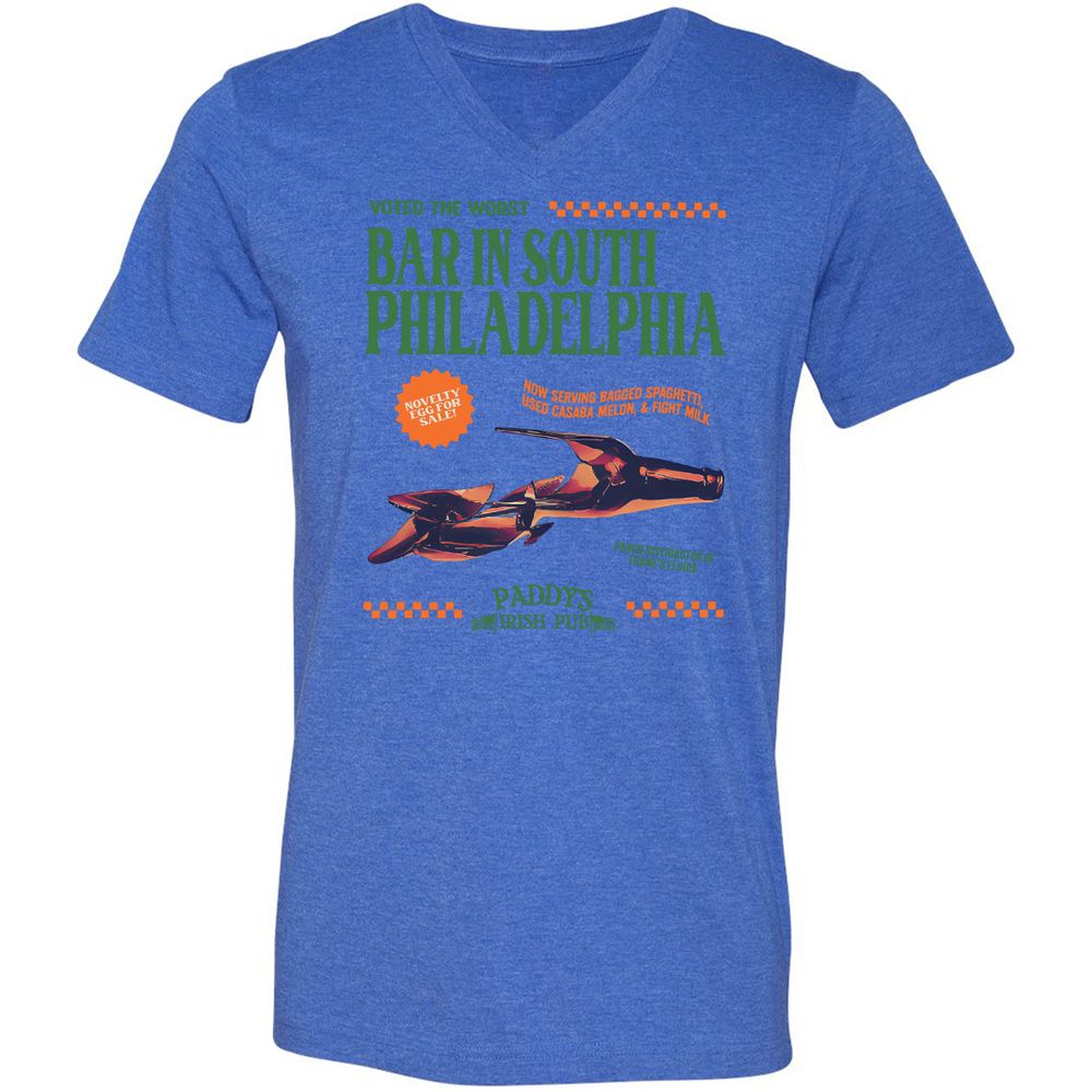 Unisex V-Neck T-Shirt - VDDTA4A1 - Heather True Royal - 14