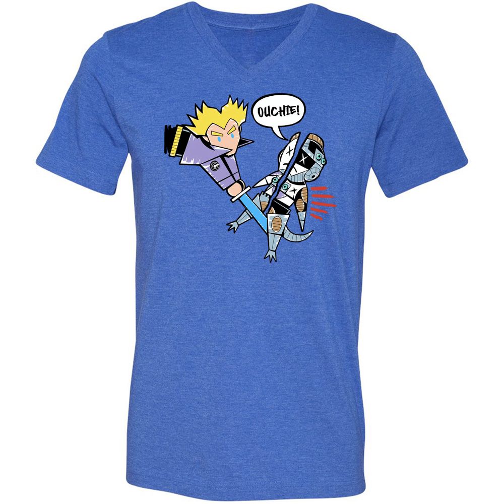 Unisex V-Neck T-Shirt - 64YUQTV5 - Heather True Royal - 14