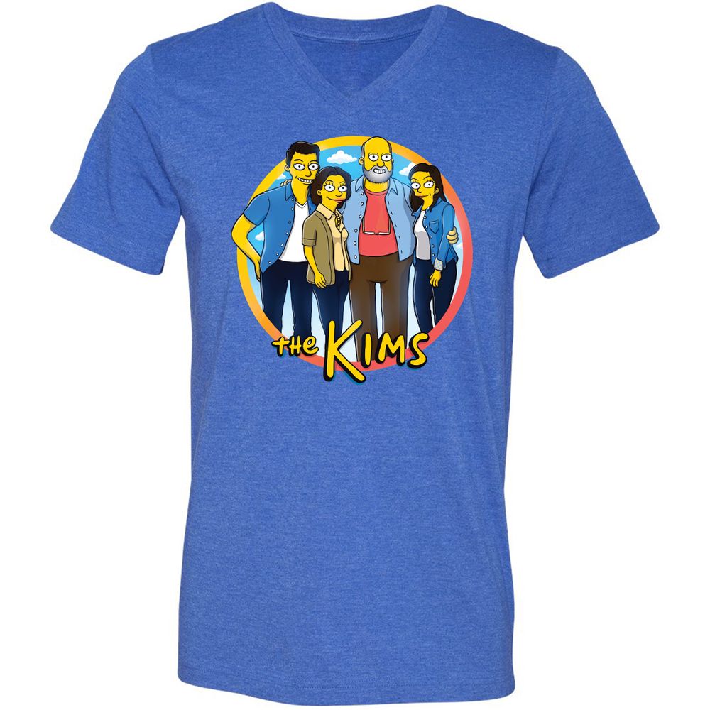 Unisex V-Neck T-Shirt - LK1MAGU7 - Heather True Royal - 14