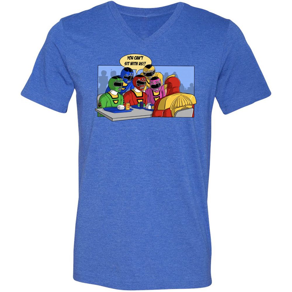 Unisex V-Neck T-Shirt - TTANFXXX - Heather True Royal - 14