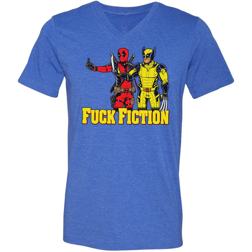 Unisex V-Neck T-Shirt - YHZ21554 - Heather True Royal - 14