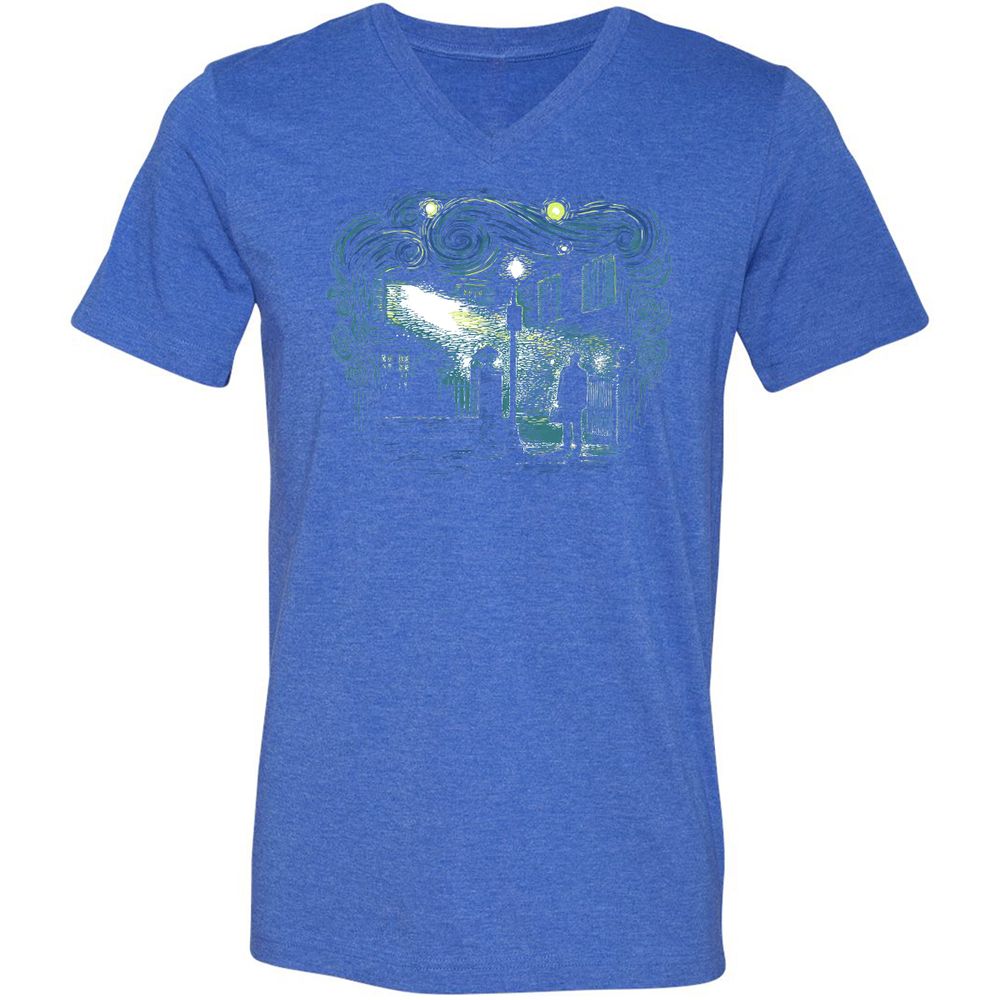 Unisex V-Neck T-Shirt - 92UGCPD8 - Heather True Royal - 14