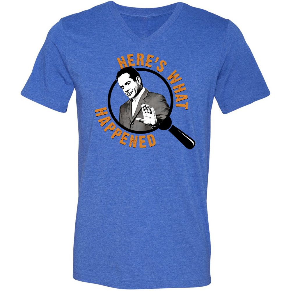 Unisex V-Neck T-Shirt - 5AR2YPMR - Heather True Royal - 14
