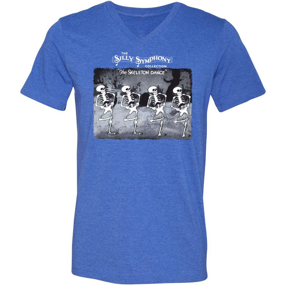 Unisex V-Neck T-Shirt - PZZUQTHR - Heather True Royal - 14