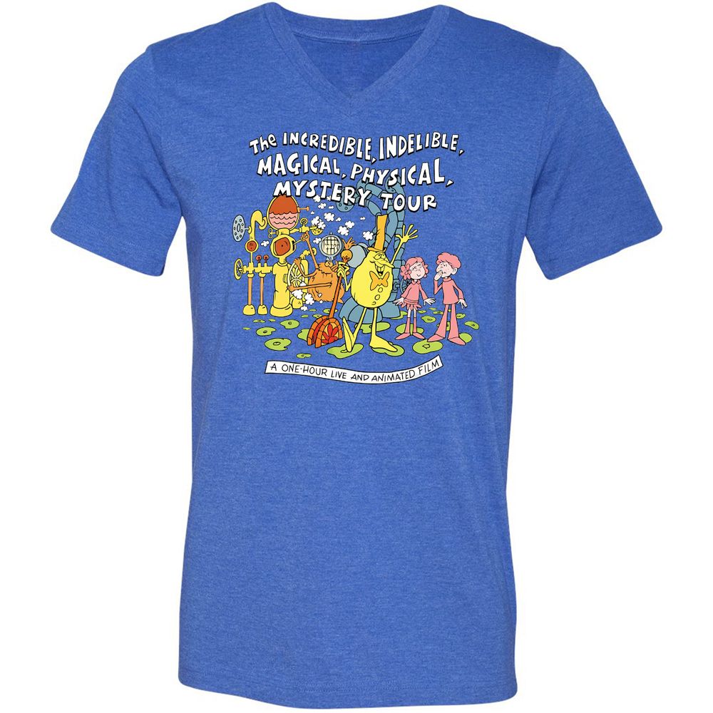 Unisex V-Neck T-Shirt - FS4GFKY3 - Heather True Royal - 14