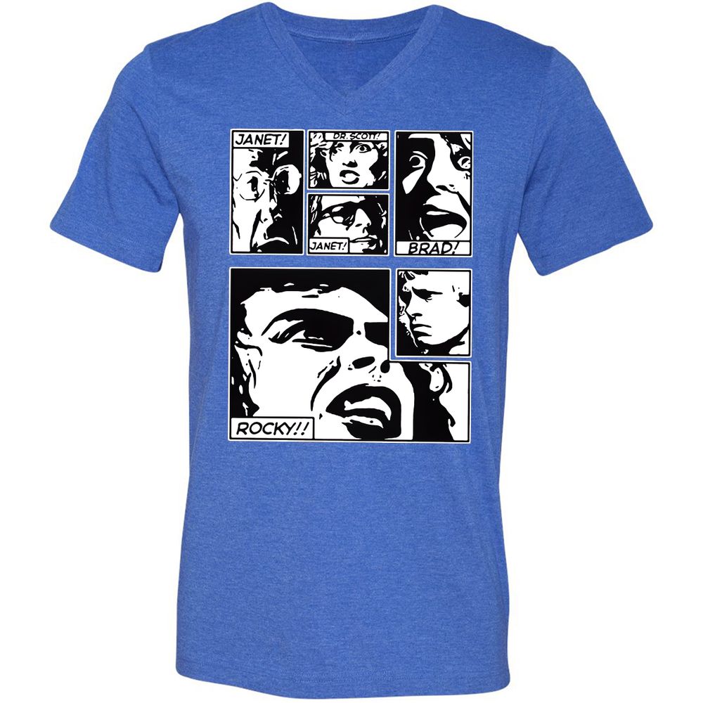 Unisex V-Neck T-Shirt - MD1X9P14 - Heather True Royal - 14