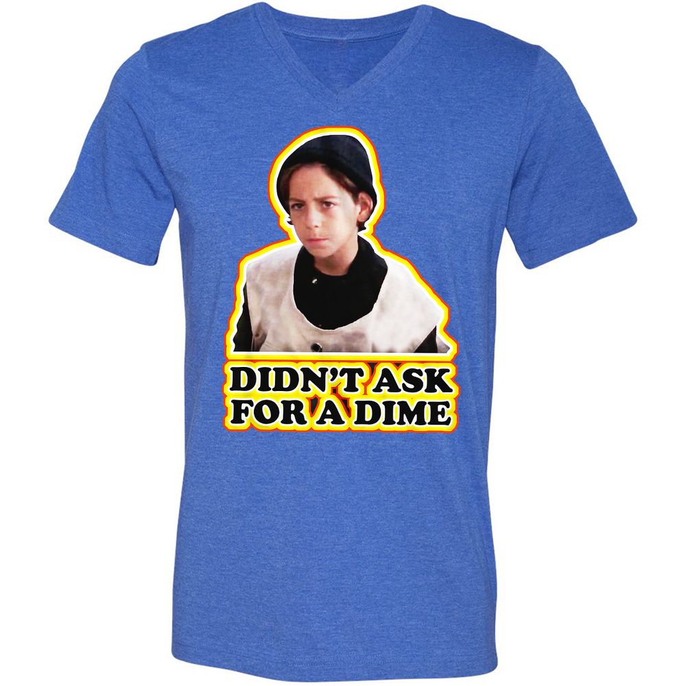 Unisex V-Neck T-Shirt - 267JMZM5 - Heather True Royal - 14