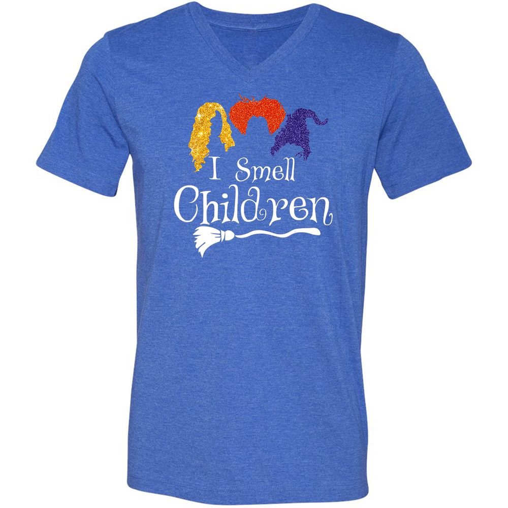 Unisex V-Neck T-Shirt - MFDF78UX - Heather True Royal - 14