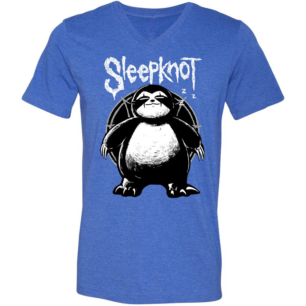 Unisex V-Neck T-Shirt - 6S35ZWNN - Heather True Royal - 14