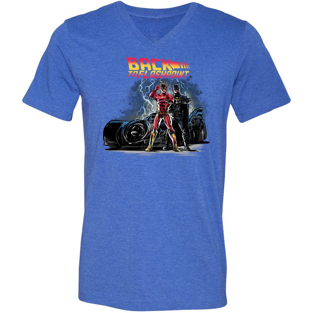 Unisex V-Neck T-Shirt - DBDGQ39V - Heather True Royal - 14