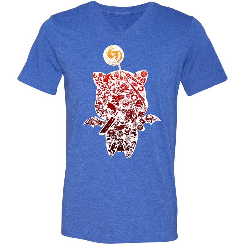 Unisex V-Neck T-Shirt - R8ME22Q8 - Heather True Royal - 14