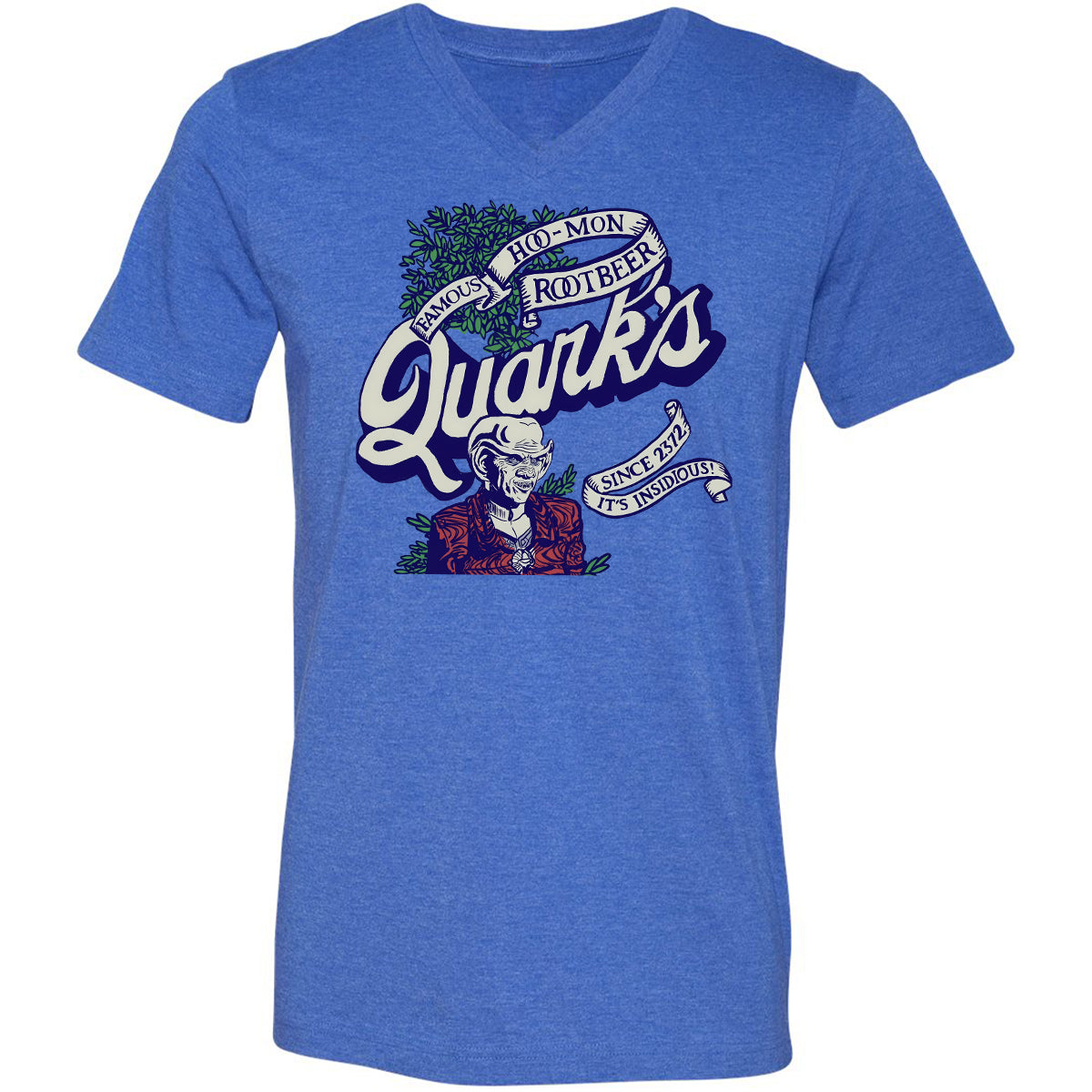 Unisex V-Neck T-Shirt - RA8TM6SA - Heather True Royal - 14