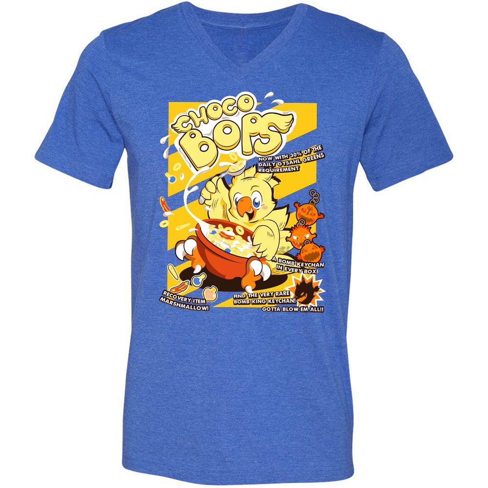 Unisex V-Neck T-Shirt - T949KV4V - Heather True Royal - 14