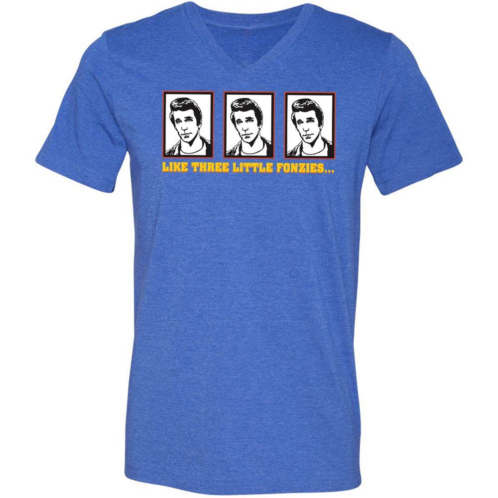 Unisex V-Neck T-Shirt - 62GSQDCQ - Heather True Royal - 14