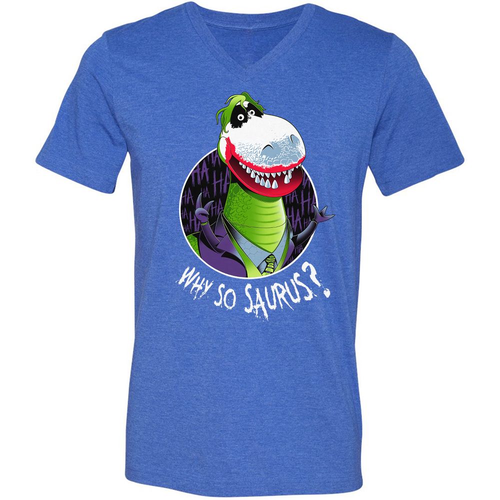 Unisex V-Neck T-Shirt - K9W2TSJ5 - Heather True Royal - 14