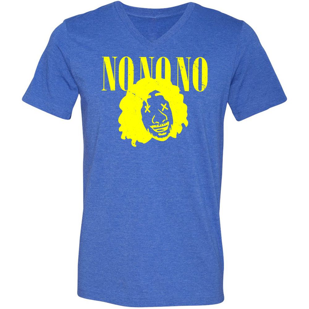 Unisex V-Neck T-Shirt - KUMC9B4Q - Heather True Royal - 14