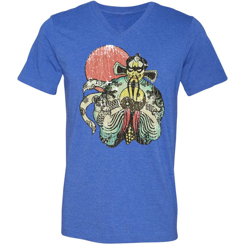 Unisex V-Neck T-Shirt - R569RVSG - Heather True Royal - 14