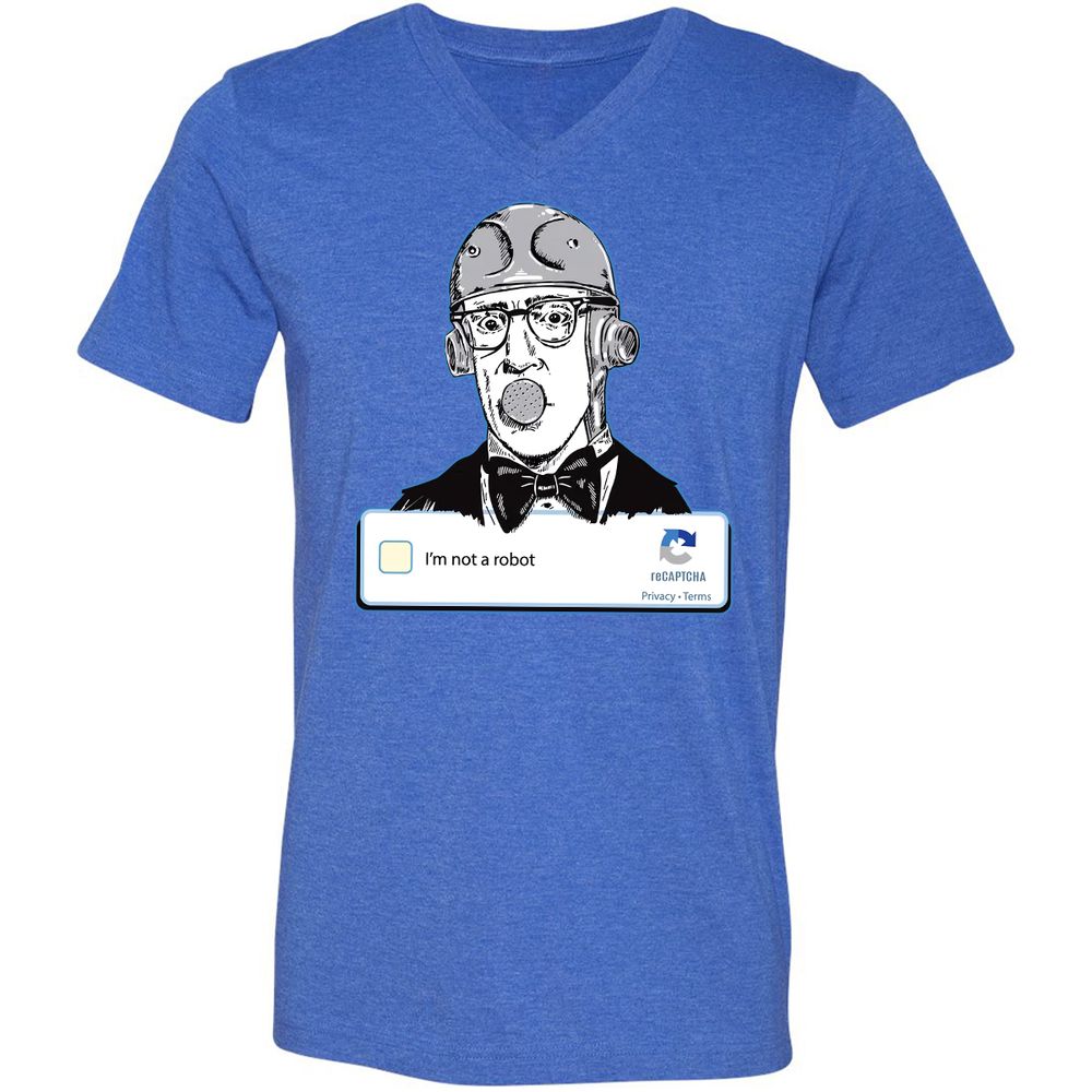 Unisex V-Neck T-Shirt - K7XXTE79 - Heather True Royal - 14