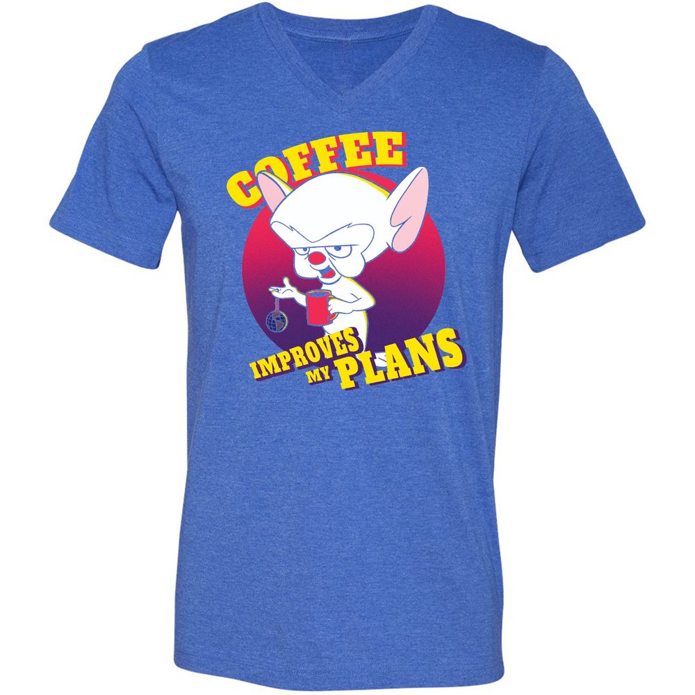 Unisex V-Neck T-Shirt - FXM2ZJJL - Heather True Royal - 14