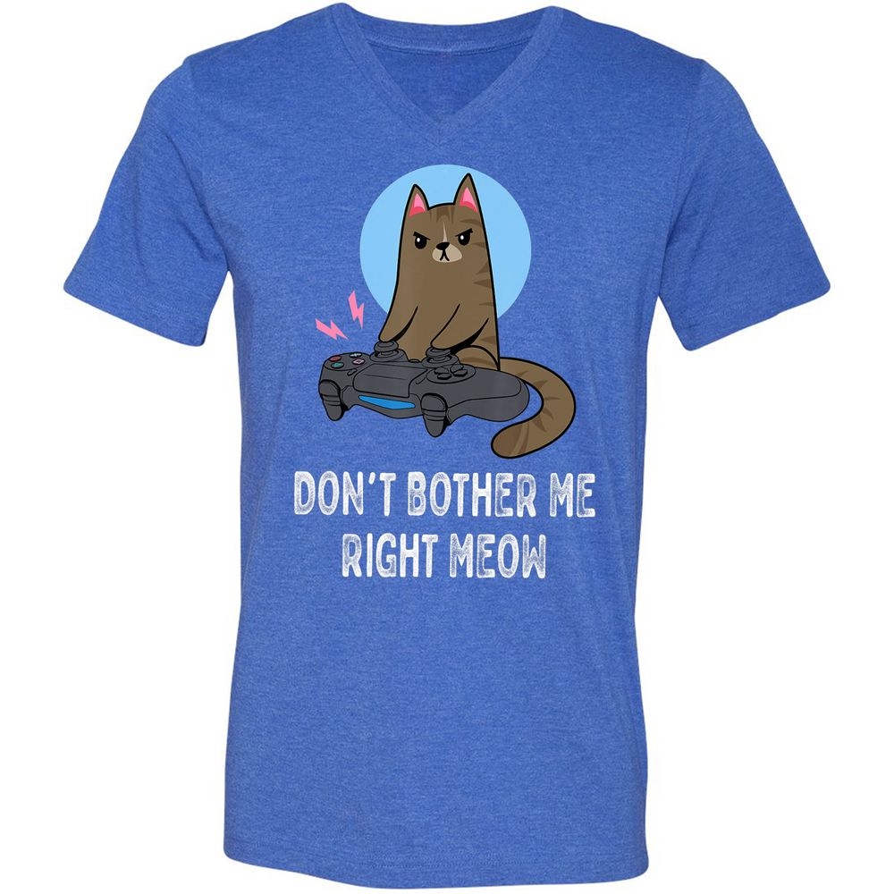 Unisex V-Neck T-Shirt - 3VPUNY5S - Heather True Royal - 14