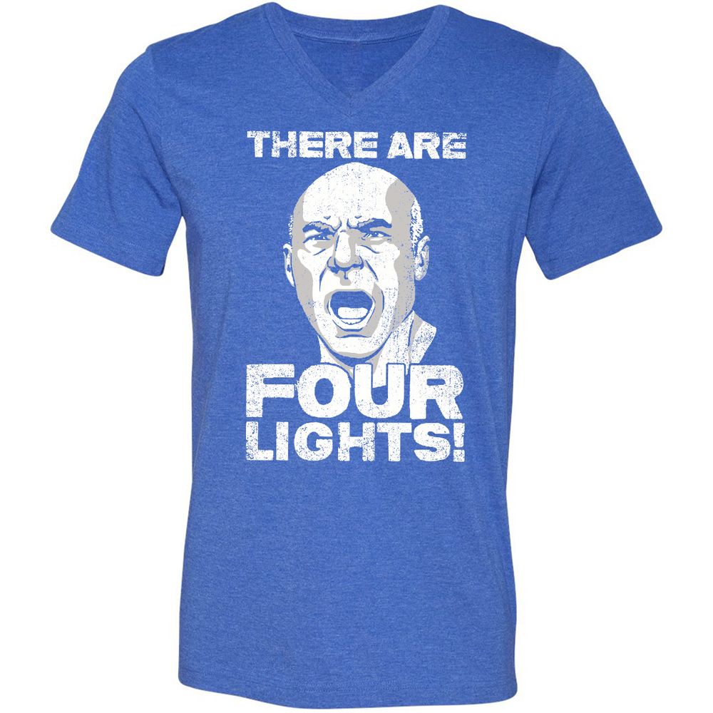 Unisex V-Neck T-Shirt - UJB6M7B7 - Heather True Royal - 14