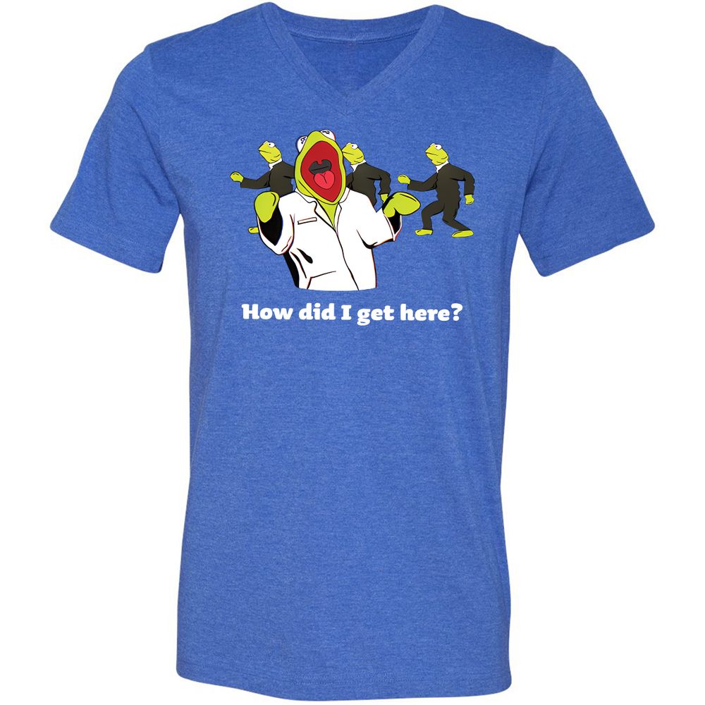 Unisex V-Neck T-Shirt - 169PMXVA - Heather True Royal - 14
