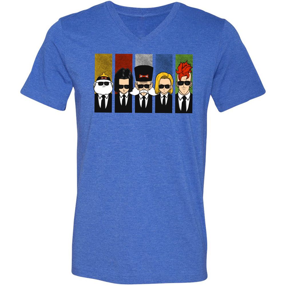 Unisex V-Neck T-Shirt - LMQ5EZGB - Heather True Royal - 14