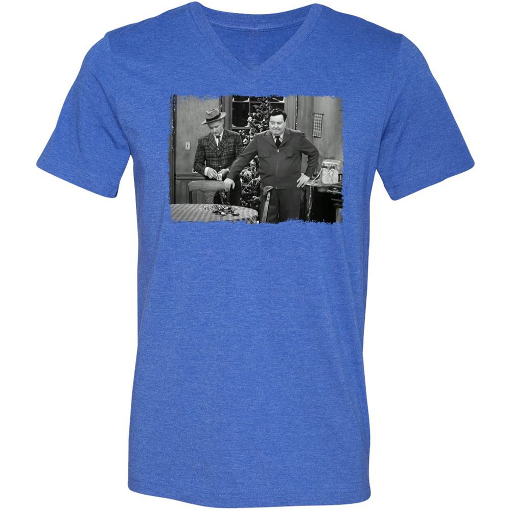 Unisex V-Neck T-Shirt - ZUZRZUPZ - Heather True Royal - 14