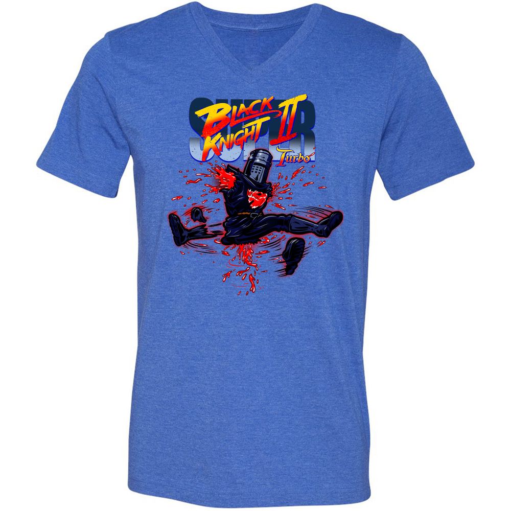 Unisex V-Neck T-Shirt - U71SZC5N - Heather True Royal - 14