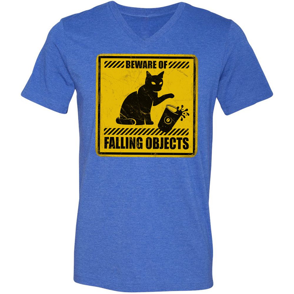 Unisex V-Neck T-Shirt - RV85QVSU - Heather True Royal - 14