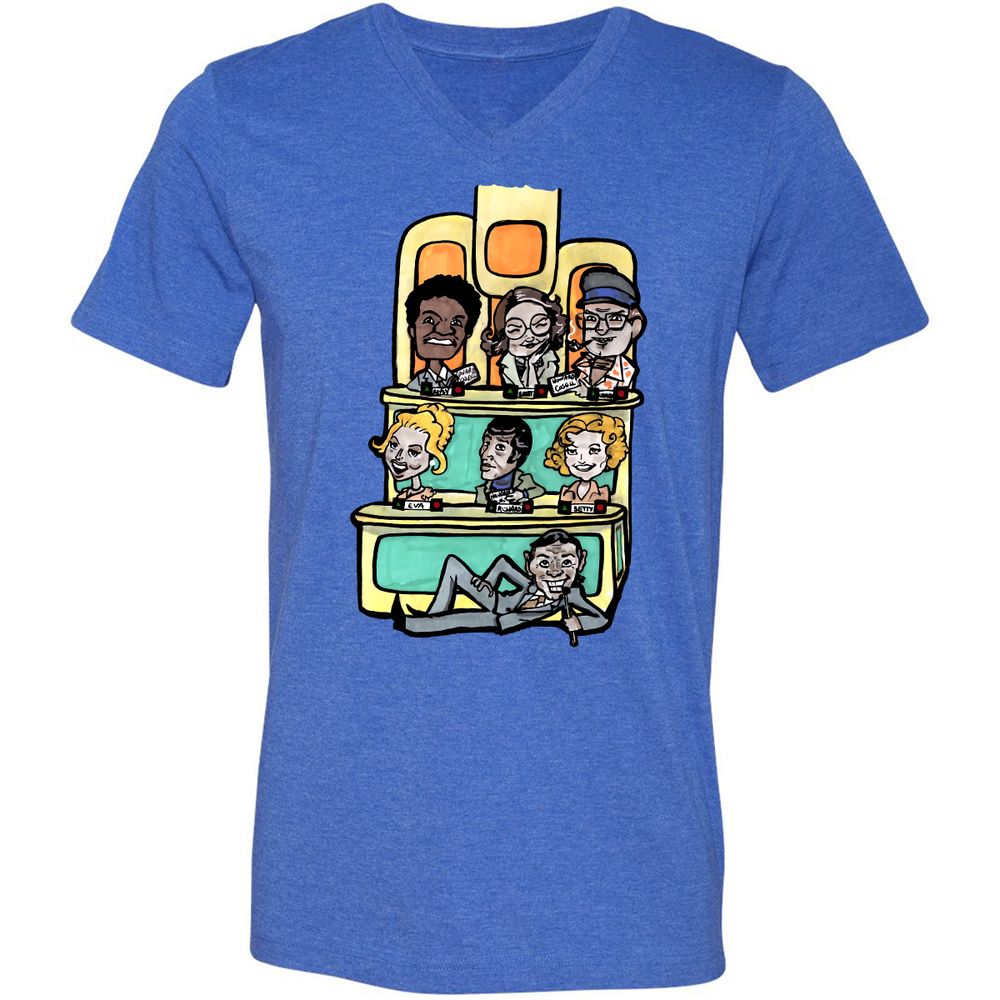 Unisex V-Neck T-Shirt - VU3S8K4U - Heather True Royal - 14