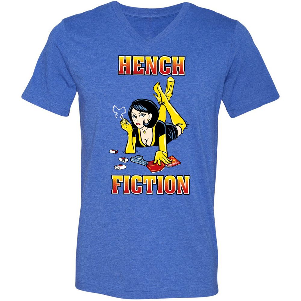 Unisex V-Neck T-Shirt - 9BPRKBAA - Heather True Royal - 14