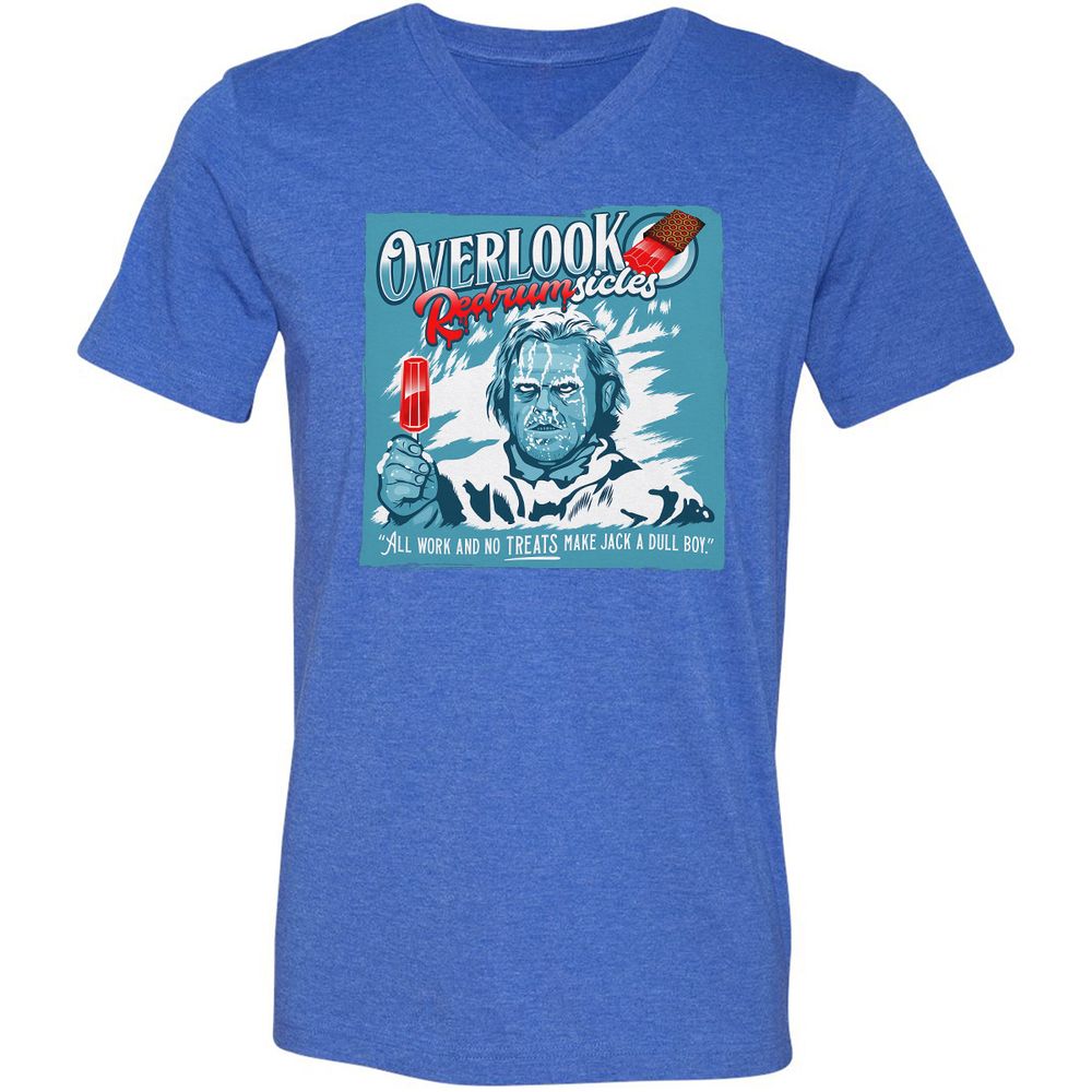 Unisex V-Neck T-Shirt - 9KFB5K98 - Heather True Royal - 14
