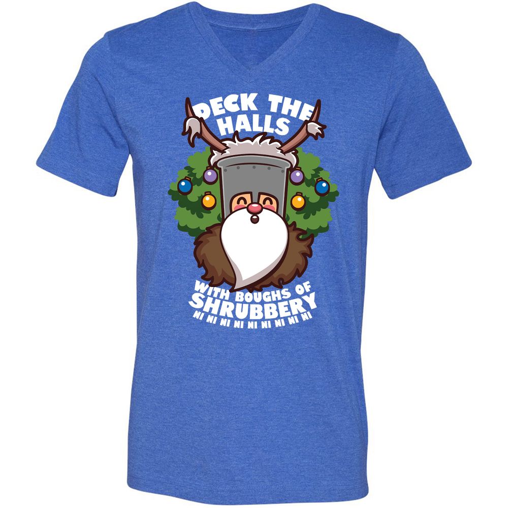 Unisex V-Neck T-Shirt - VH6CRDFF - Heather True Royal - 14