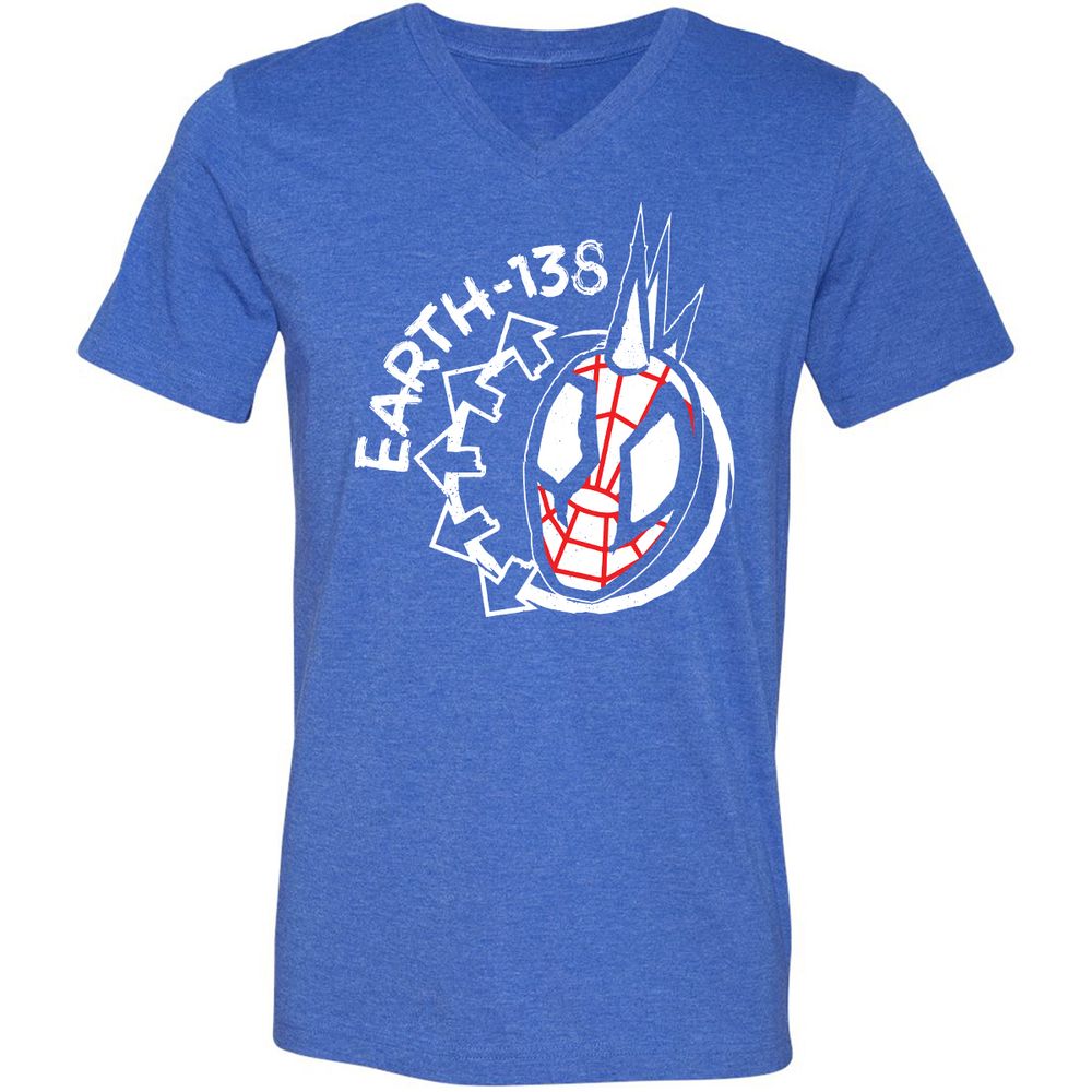 Unisex V-Neck T-Shirt - 52WJGX5Z - Heather True Royal - 14