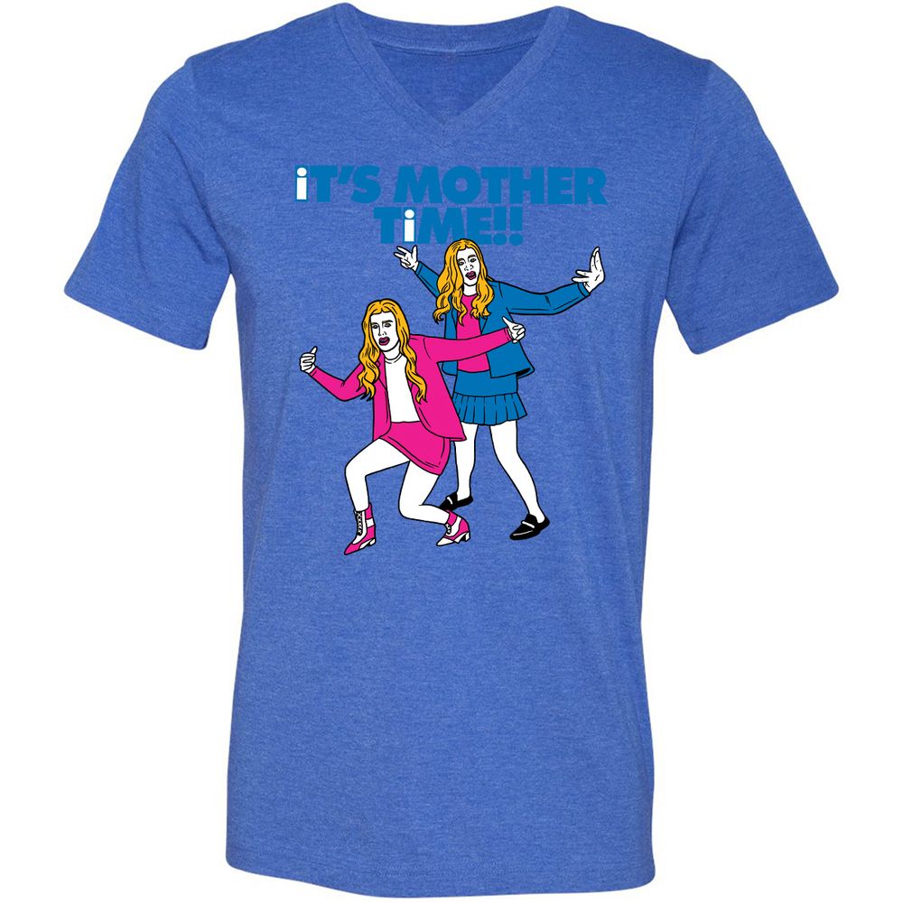 Unisex V-Neck T-Shirt - C9XBNTSV - Heather True Royal - 14