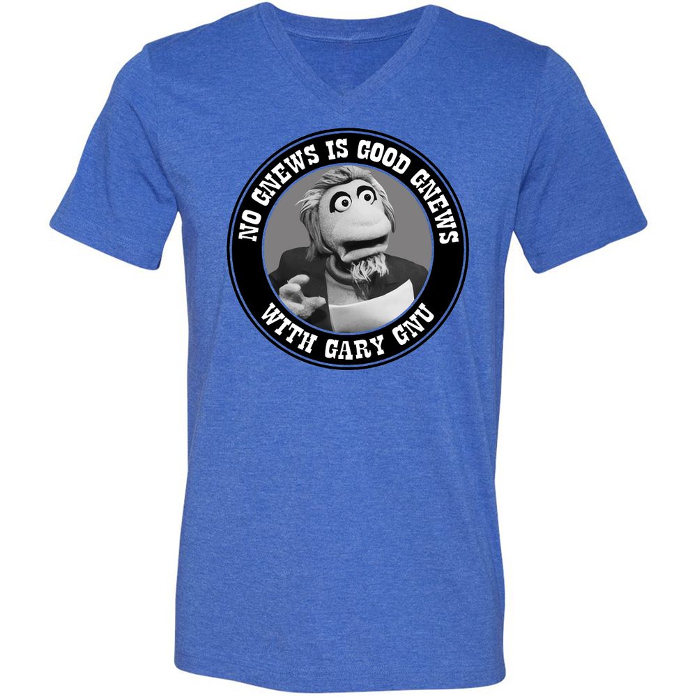 Unisex V-Neck T-Shirt - HRS8AT7S - Heather True Royal - 14