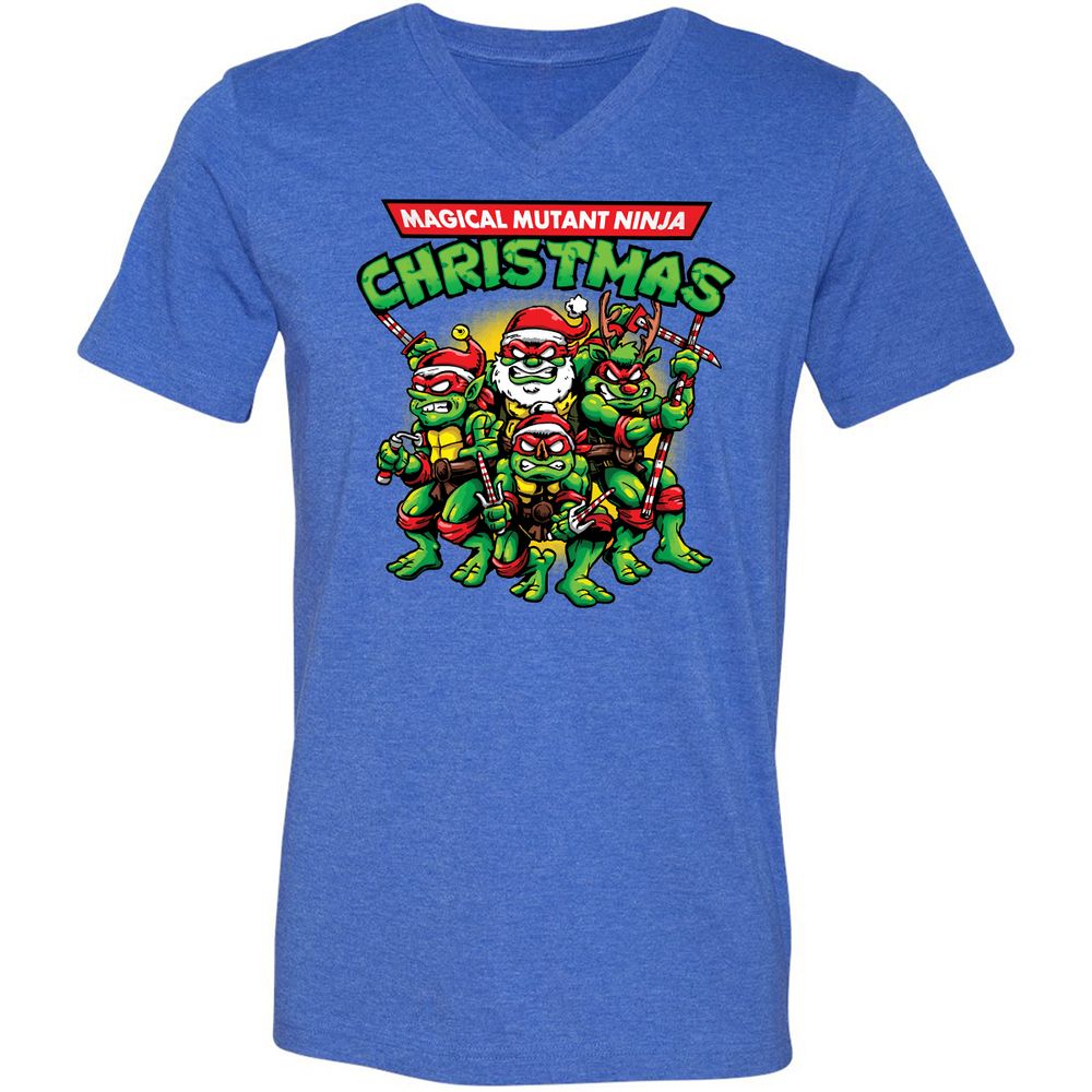 Unisex V-Neck T-Shirt - RLTAGR8X - Heather True Royal - 14