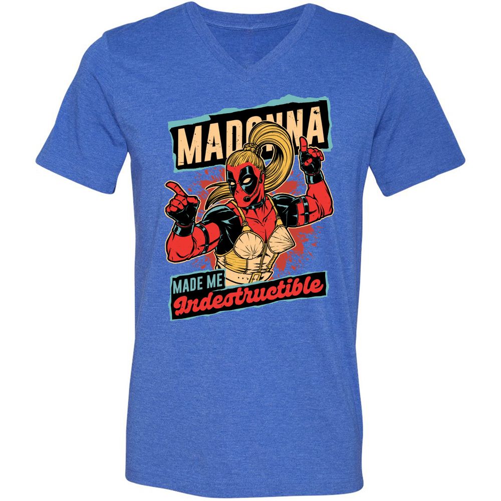 Unisex V-Neck T-Shirt - 56MZ2KV2 - Heather True Royal - 14