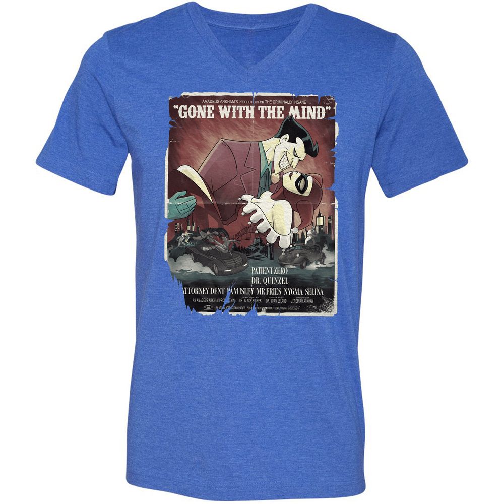 Unisex V-Neck T-Shirt - 7WCQK8PQ - Heather True Royal - 14