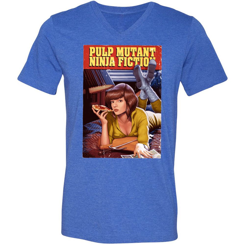 Unisex V-Neck T-Shirt - T3YBCC1N - Heather True Royal - 14