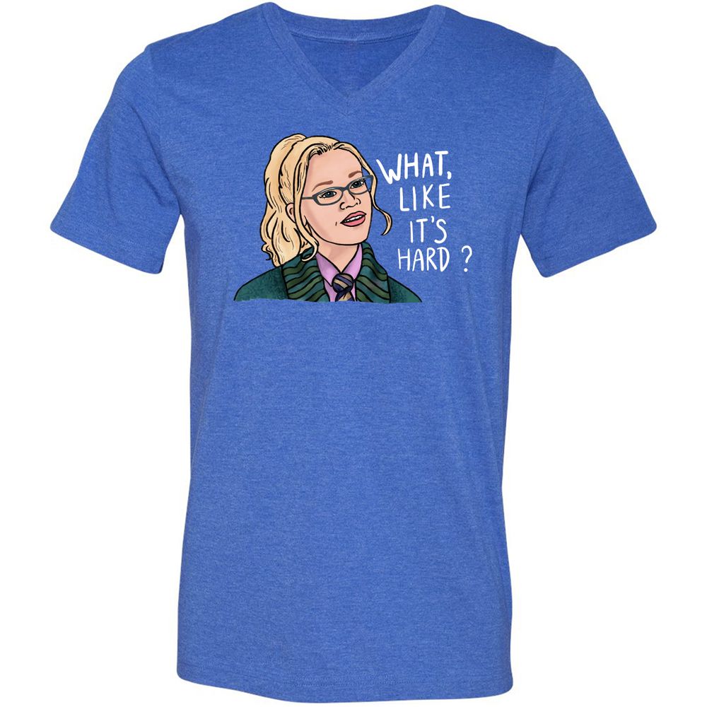Unisex V-Neck T-Shirt - V9N9A191 - Heather True Royal - 14