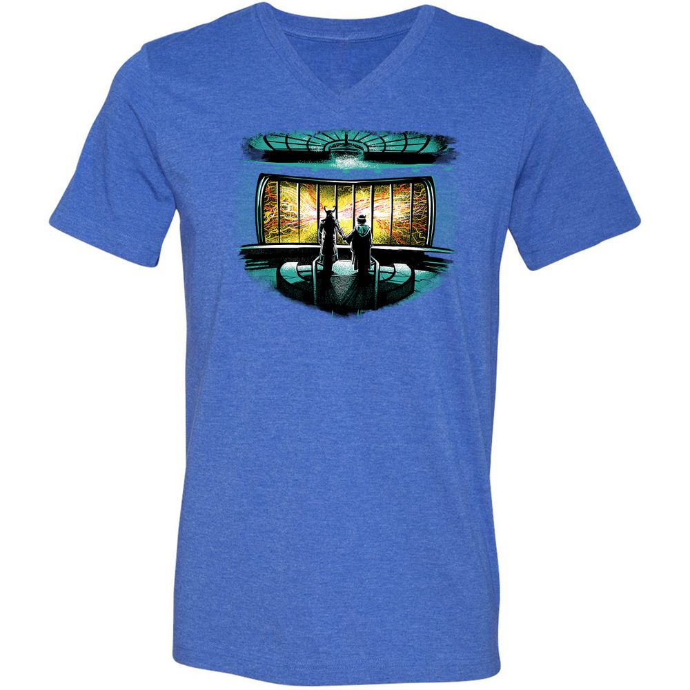 Unisex V-Neck T-Shirt - Z7SWCT78 - Heather True Royal - 14