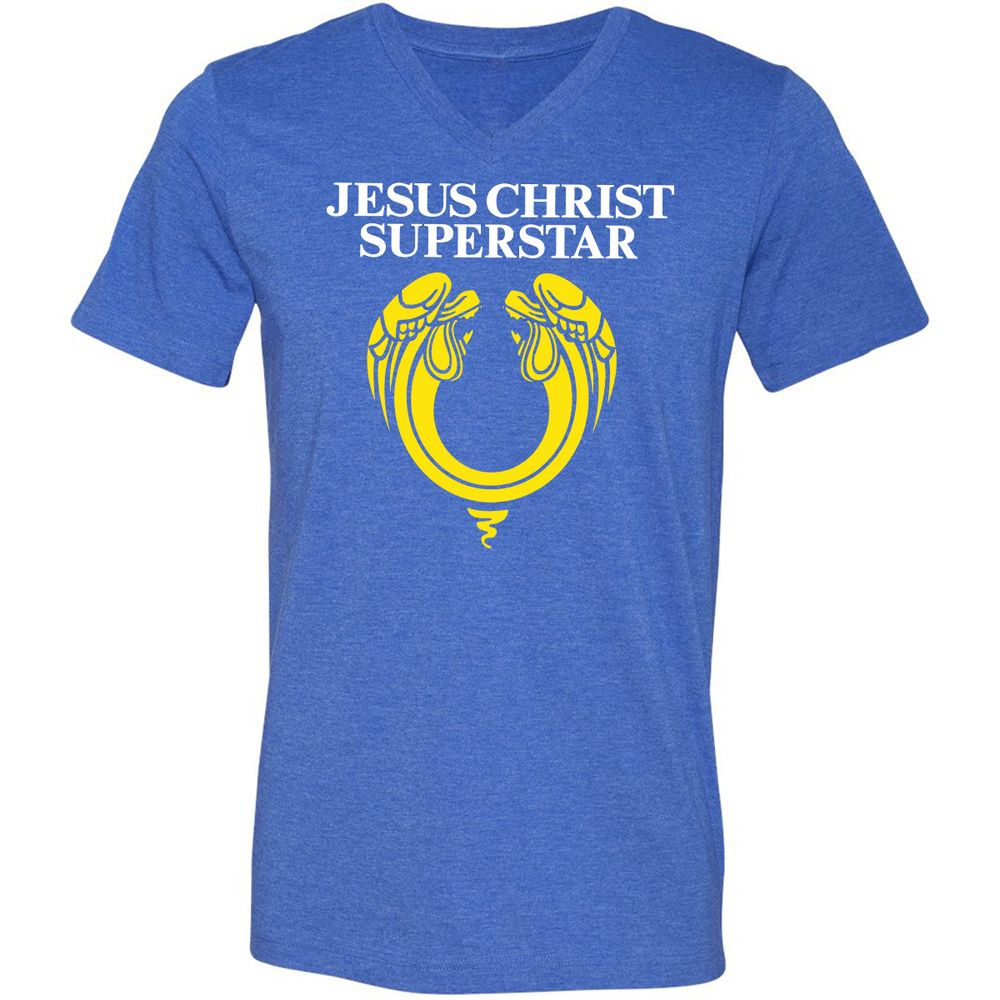 Unisex V-Neck T-Shirt - N18TJK59 - Heather True Royal - 14
