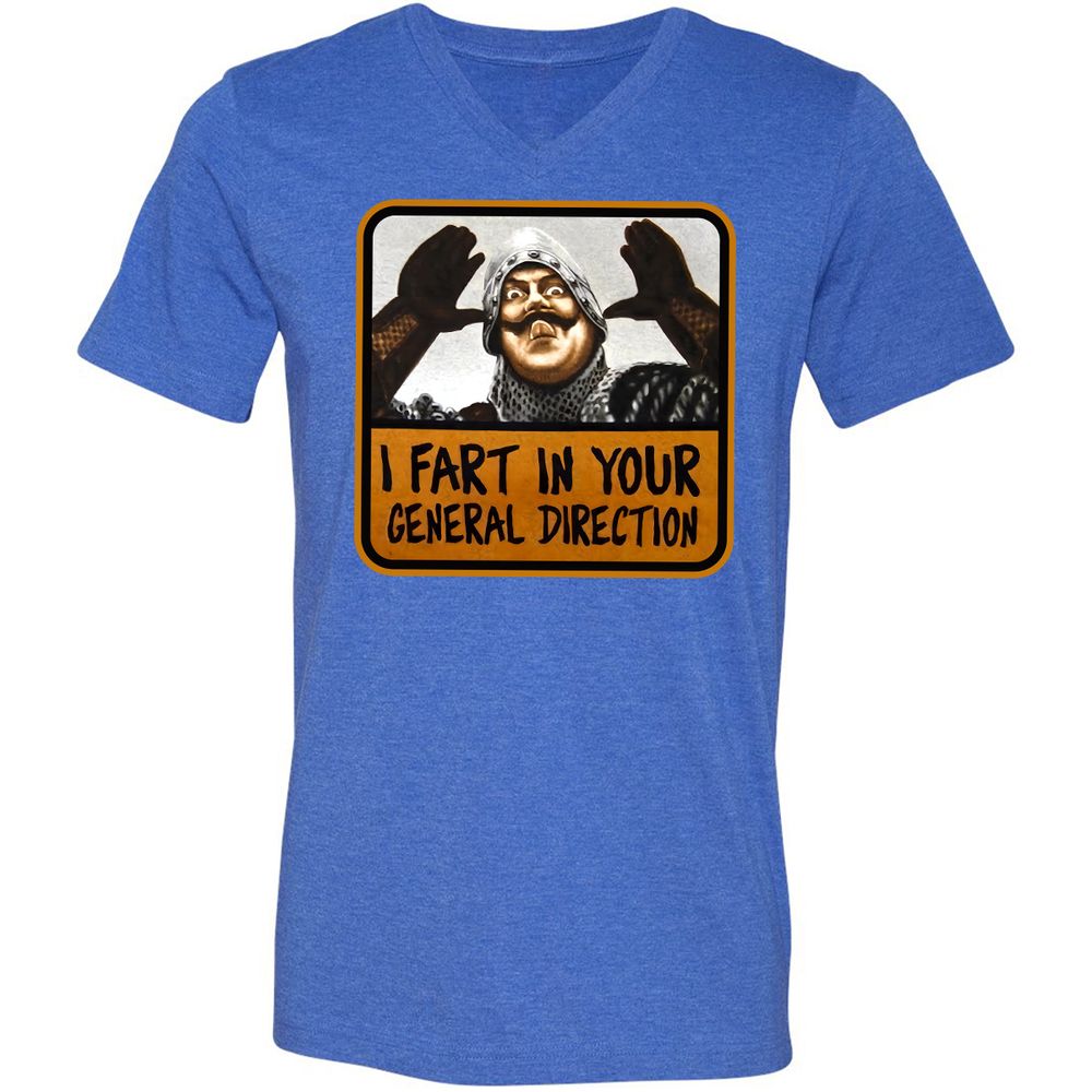 Unisex V-Neck T-Shirt - UAHS9HS9 - Heather True Royal - 14