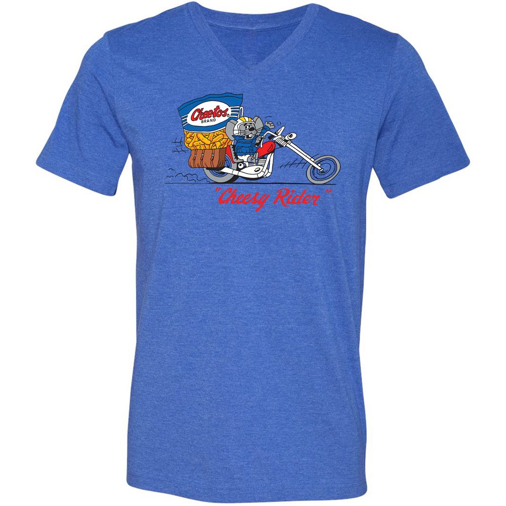 Unisex V-Neck T-Shirt - DQSQHPXT - Heather True Royal - 14
